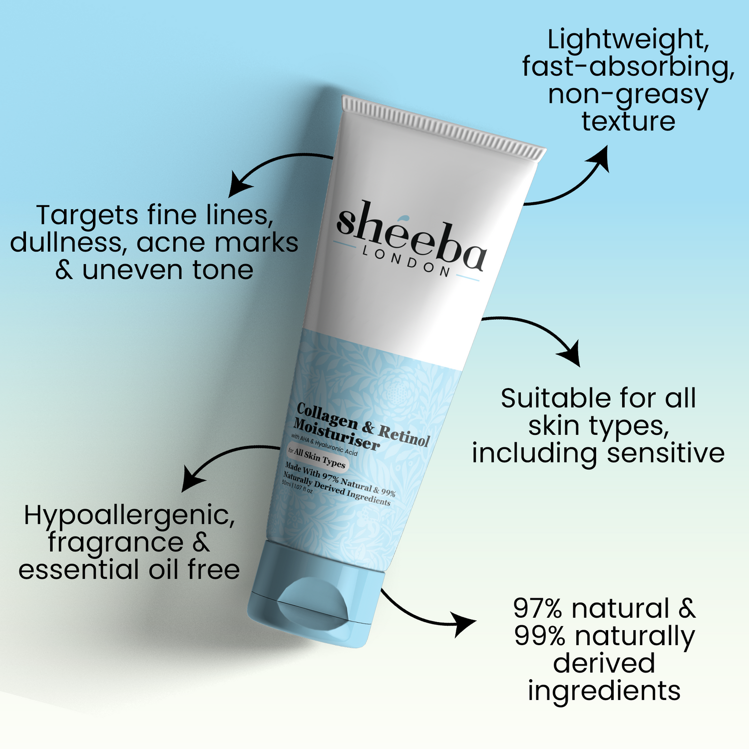 Collagen & Retinol Moisturiser with AHA & Hyaluronic Acid