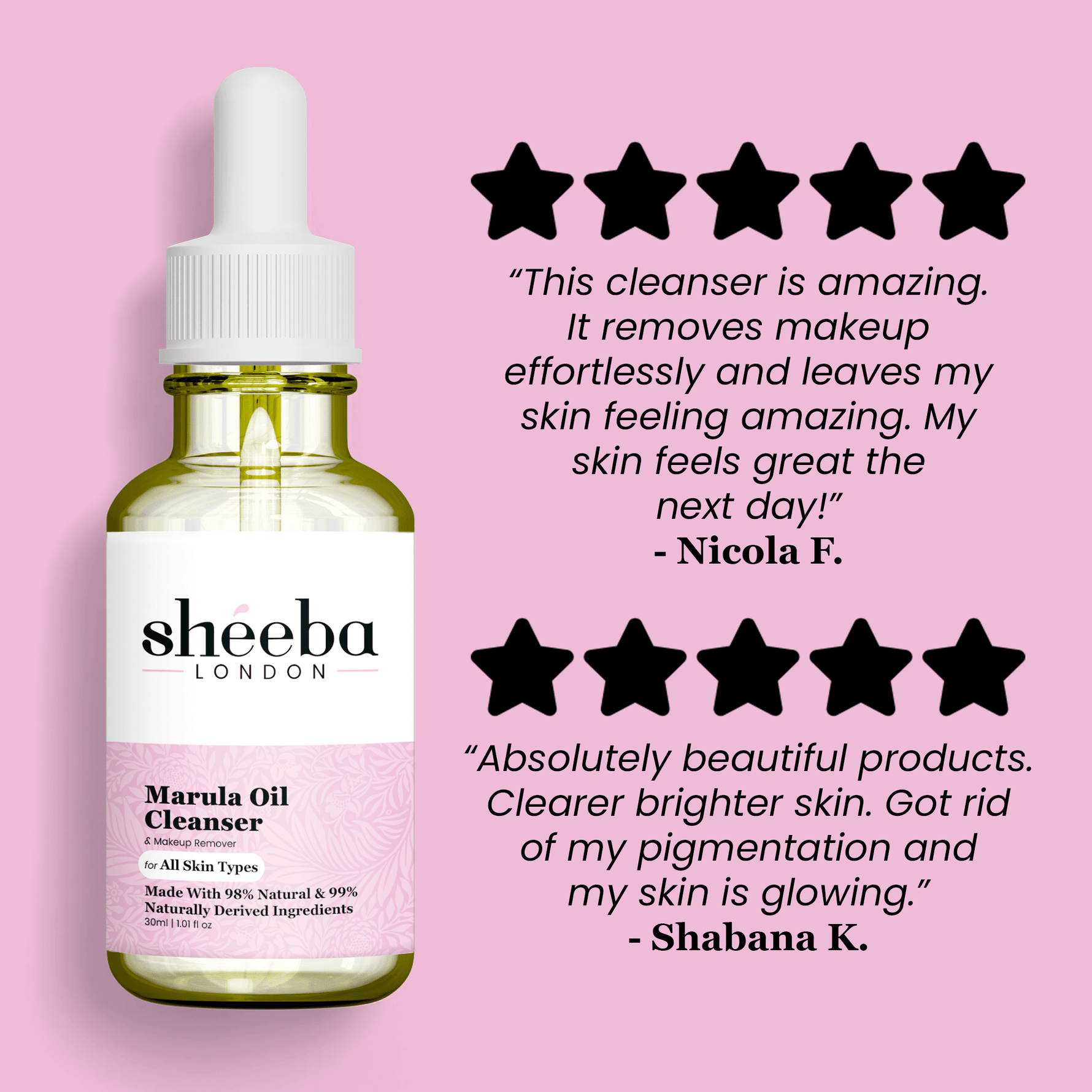 Marula Oil Cleanser & Makeup Remover - Shéeba London